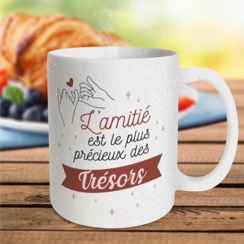 Mug à paillettes - L'amitié est le plus précieux des trésors