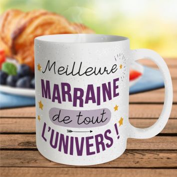 Mug à paillettes - Meilleure marraine de l’univers