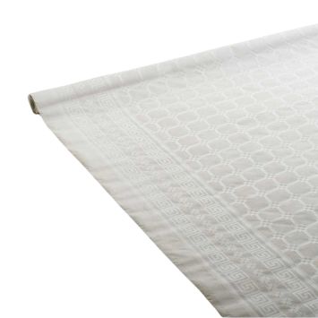 Nappe en papier damassé - 6 m - Couleur Blanc
