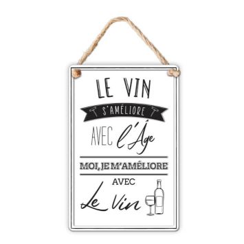 plaque en métal Le vin s'améliore avec l'âge