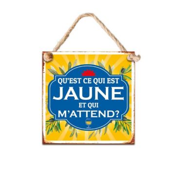 plaque en métal qu'est ce qui est jaune