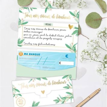 Carte Porte-Billets de Mariage