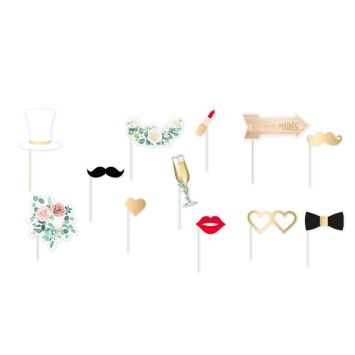 Kit photobooth de mariage de la collection vive les mariés | jourdefete.com