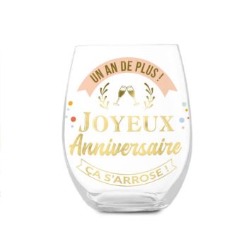 verre rond joyeux anniversaire | jourdefete.com