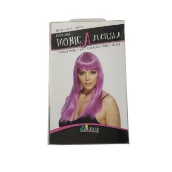 Perruque Monica pour adulte - Fuchsia | jourdefete.com