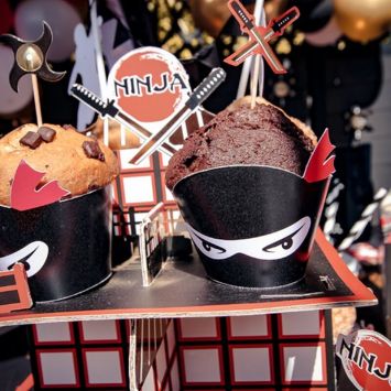 8 caissettes cupcakes - Collection Ninja