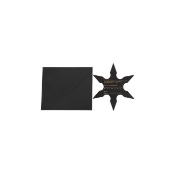 8 invitations avec enveloppes - Collection Ninja