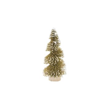 Sapin de Noël artificiel enneigé en spirale - 10 cm - Couleur au choix