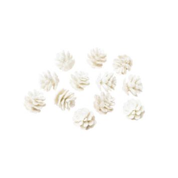 mini-pommes-de-pin-paillettes-blanc-noel-traditionel | JOURDEFETE.COM