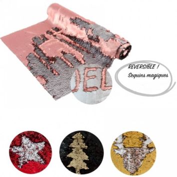 Chemin de Table à Sequins - Argent et Or