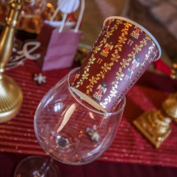 8 Gobelets en carton - Collection Casse-Noisette Bordeaux