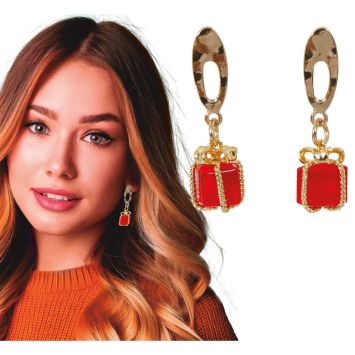 Boucles d'oreilles métalliques de Noël - Petits cadeaux