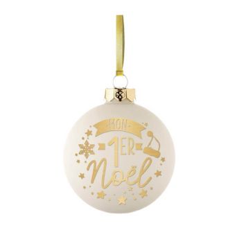 SUSPENSION FORME BOULE DE NOEL "1ER NOEL"
