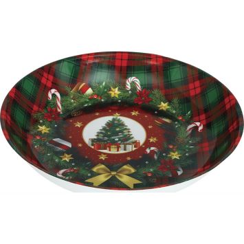 Bol en plastique - Noël - Diamètre 32 cm - Collection Sapin de Noël
