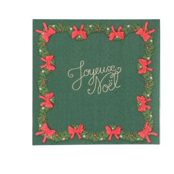 16 serviettes "Joyeux Noël" en papier - Noël - 33 x 33 cm - Collection Conte de Noël