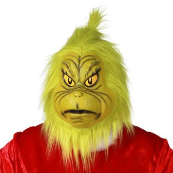 Masque réaliste The Grinch vert pour déguisement de Noël | jourdefete.com