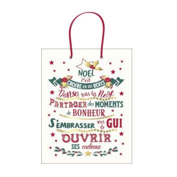 Sac Cadeaux de Noël - Impression de Mots - Petit Modèle