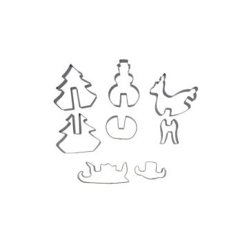 kit de 8 emporte-pièces pour biscuits de Noël 3D | jourdefete.com