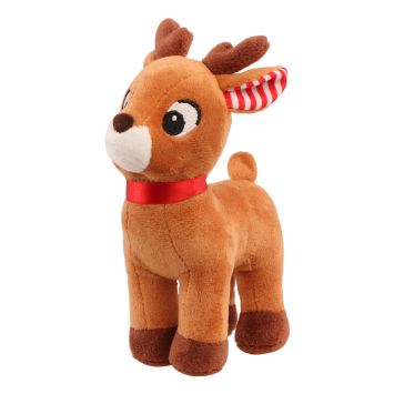 Renne en peluche pour lutin farceur de Noël - 20,5 cm