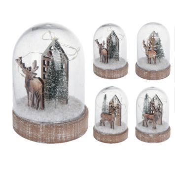 cloche lumineuse neige noel | jourdefete.com