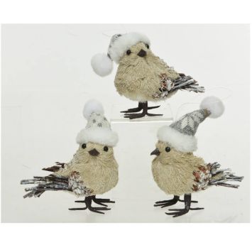 oiseau coton avec bonnet noel | jourdefete.com