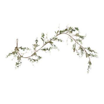 guirlande de feuilles givrees et irisees avec perles nacrees | jourdefete.com