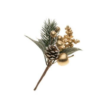 tige avec feuilles et baies dorées | jourdefete.com