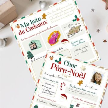 Lettre au Père Noël avec enveloppe