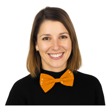Nœud papillon orange fluo avec sequins brillants | jourdefete.com