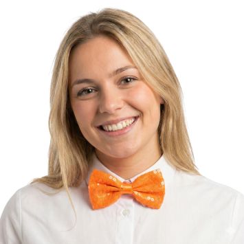 Nœud papillon à sequins fluo - Couleur au choix