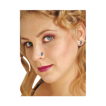 Pack de 2 piercings magnétiques - Strass blanc