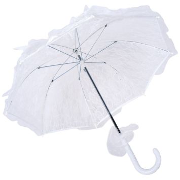 Ombrelle blanche en dentelle - 50 cm