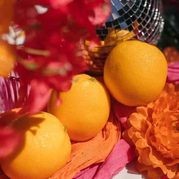 3 oranges à poser - Diamètre 8 cm