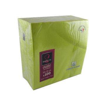 100 Serviettes Ouate de Cellulose Kiwi