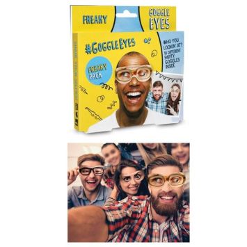 Assortiment de 10 Lunettes Imprimées en Carton "Google Eyes"