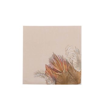 serviette-collection palm chocolat sable et or | jourdefete.com