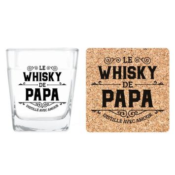 Coffret cadeau verre à whisky de papa 