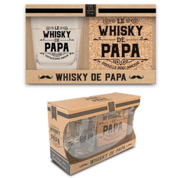 Coffret Cadeau Verre à Whisky " Le Whisky de Papa "