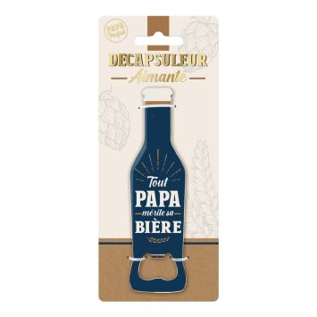 Décapsuleur aimanté - Tout Papa mérite sa bière - Collection Papa Parfait