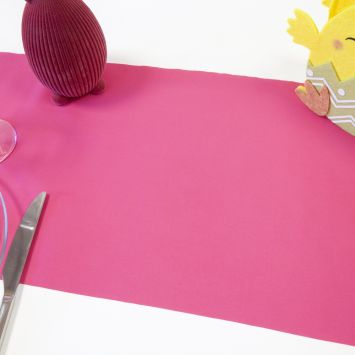 Chemin de table en toile fine - 28 cm x 4 m - Pâques - Collection Chasse aux couleurs - Couleur au choix