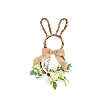 couronne végétale en forme de lapin pour Pâques de 33 cm | jourdefete.com 