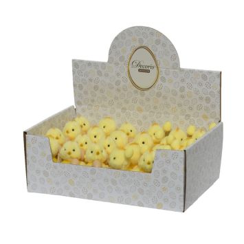 Poussin en mousse dans une coquille d'œuf pour Pâques - 10 cm - Modèle Aléatoire