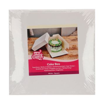 Boîte à gâteau blanche - 25 x 25 x 15 cm