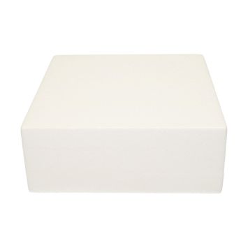 Cake Dummy carré en polystyrène - 25 x 25 x 10 cm