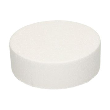 Cake Dummy rond en polystyrène - 15 x 5 cm