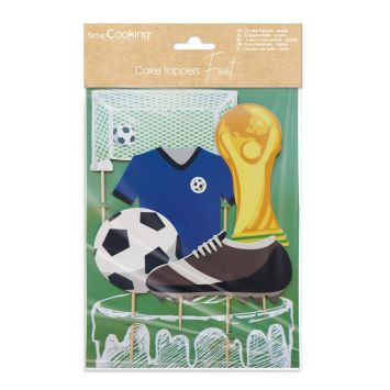 5 cake toppers pour décoration de gâteaux - Football