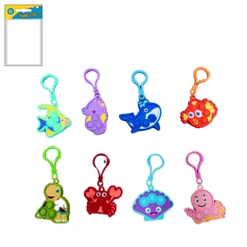 Porte-clés avec jeu de patience en forme d'animal marin - 6 cm - Modèle Aléatoire