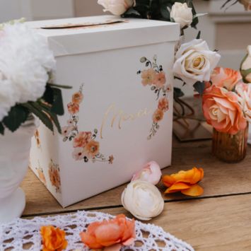 Urne "Merci" FSC® - 21 x 21 x 25 cm - Collection Peachy