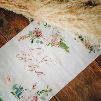 Chemin de table La vie est belle - Collection Peony 