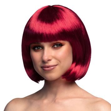 Perruque de Cabaret pour Femme - Rouge rubis | jourdefete.com